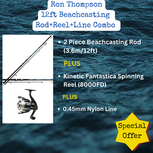 Great Value 12ft Beachcaster Rod+Reel+Line Combo