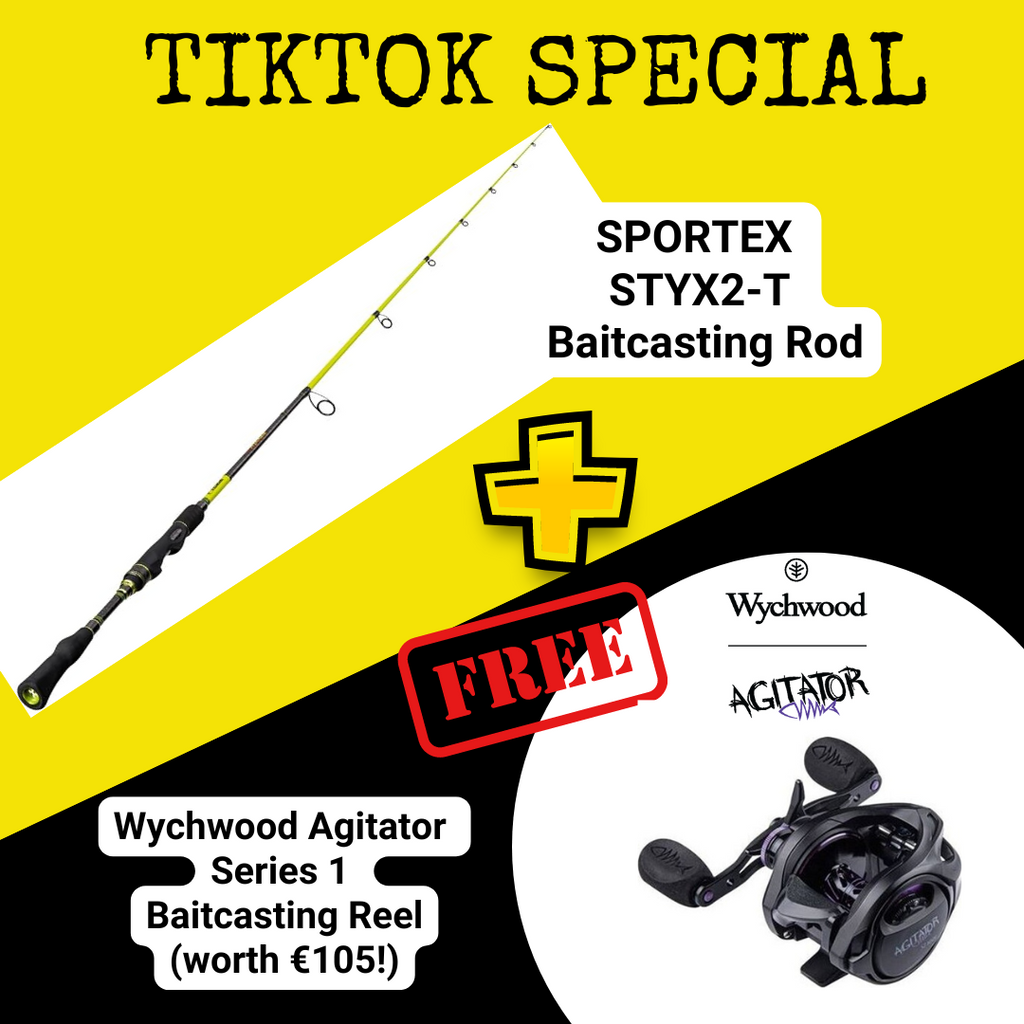 NEW TikTok Offer - SPORTEX STYX-2T Baitcast Rod PLUS FREE Wychwood Agitator Reel!