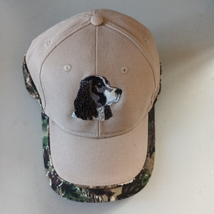 Otto Baseball Cap with Springer Spaniel Motif Cream/Camo