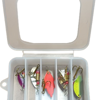 Kinetic Clear Lure Box with 5 Spinners