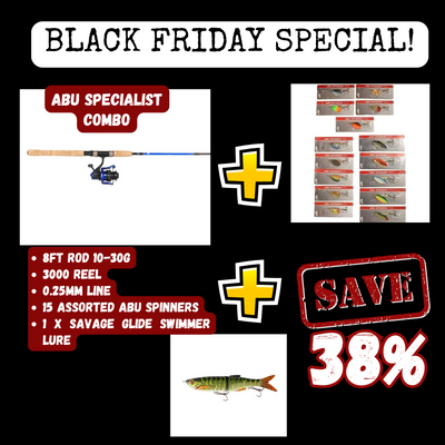 Abu Garcia Specialist Spinning Rod+Reel+Line+Spinners+Lure *38% OFF*