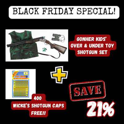 Gonher Kid's Toy Over & Under Shotgun Set & 400 Caps *SAVE 21%*