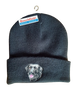 Beechfield Beanie Cap with Black Lab Motif - Black
