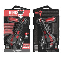 Barnett Black Widow KING RAT Catapult/Slingshot with Ammo Front & Rear View in Packaging