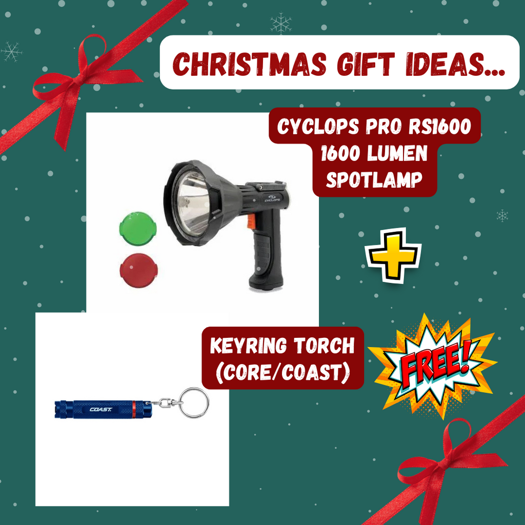 Cyclops RS1600 Handheld Rechargeable Spotlamp *FREE Torch*