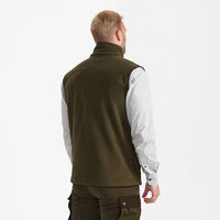 Deerhunter Eagle Fleece Waistcoat  Tarmac Green - Rear View