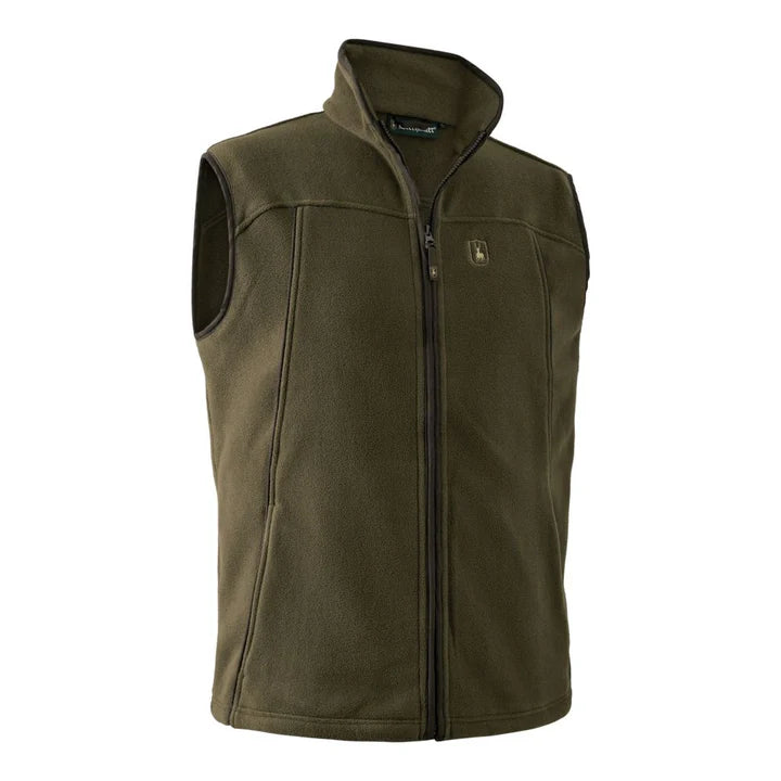 Deerhunter Eagle Fleece Waistcoat  Tarmac Green - Front View