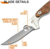 Elk Ridge ER059 Fixed Blade Hunting Knife  Blade Features