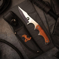 Elk Ridge Fixed Blade Hunting Knife with Maple Handle - 6.75" 