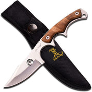 Elk Ridge Fixed Blade Hunting Knife with Maple Handle - 6.75" 