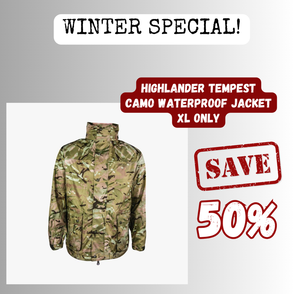 Highlander Tempest CAMO Waterproof & Windproof Jacket 50% OFF