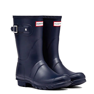 Hunter Original Short Rubber Welly Boot Womens Navy