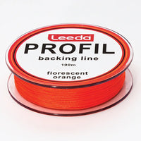 Leeda Profil Backing Line 100m Spool in Fluorescent Orange