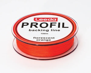 Leeda Profil Backing Line 100m Spool in Fluorescent Orange