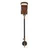 Linden Leisure K66 Adjustable Shooting Stick with XL Seat Brown Full View Folded