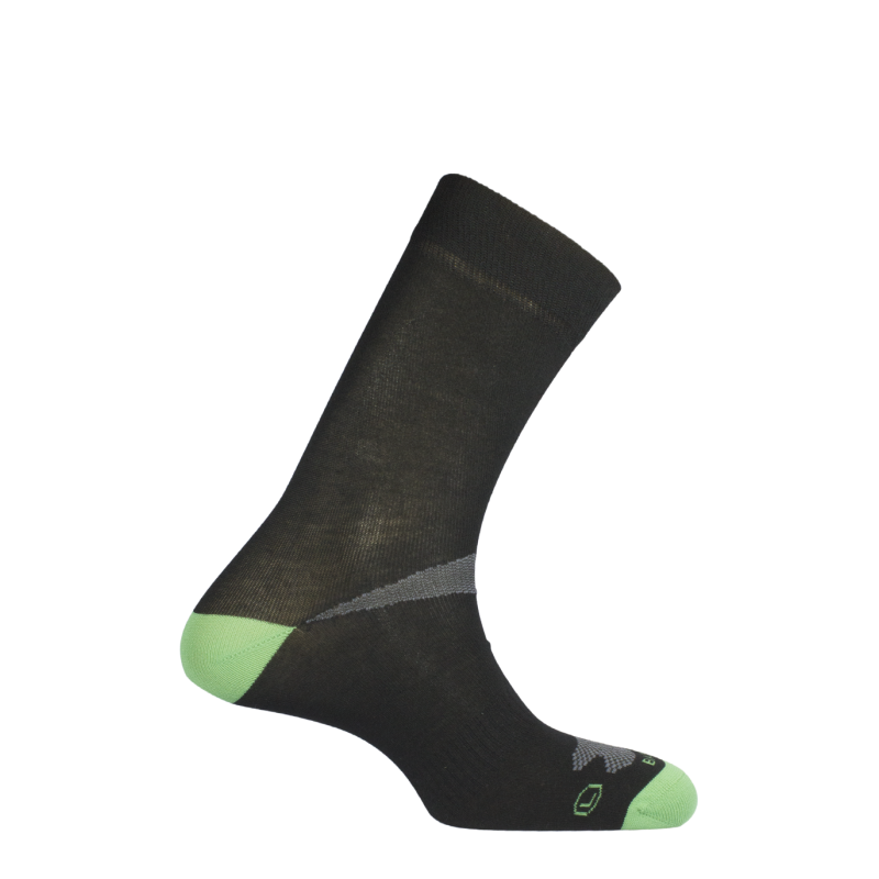 MUND Trekking Relax Mid-Length Sock Black  Green