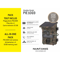 Num'axes PIE1069 Full HD Trail Camera (with Solar Panel)