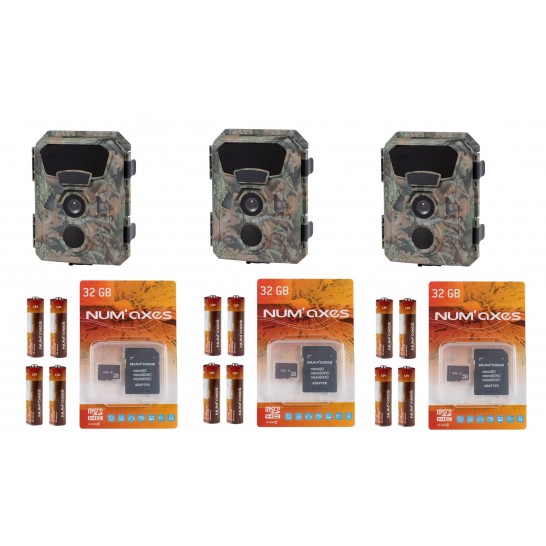 Num axes PIE1066 Full HD Trail Cameras x 3 Set OpenSeason.ie Open Season