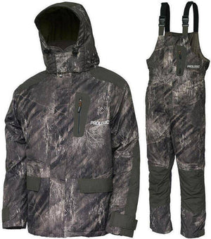 Prologic High Grade Realtree Thermo Fishing Suit (Jacket with hood up, Bib & Brace style trousers)