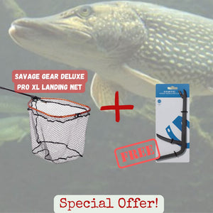 Savage Gear Deluxe Pro Folding Landing Net *FREE Hook Remover Tool*