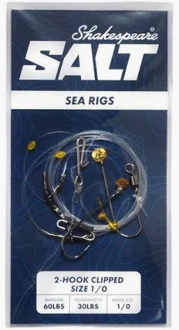 Shakespeare Salt 2 Hook Clipped Sea Rig