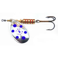 Ilba Tondo Trout/Perch/Pike Spinner | Silver with Blue Dots