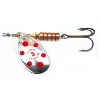 Ilba Tondo Trout/Perch/Pike Spinner | Silver with Red Dots