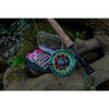 Wychwood Drift 3/5 Fly Reel on Fly Rod on river bank with tackle box