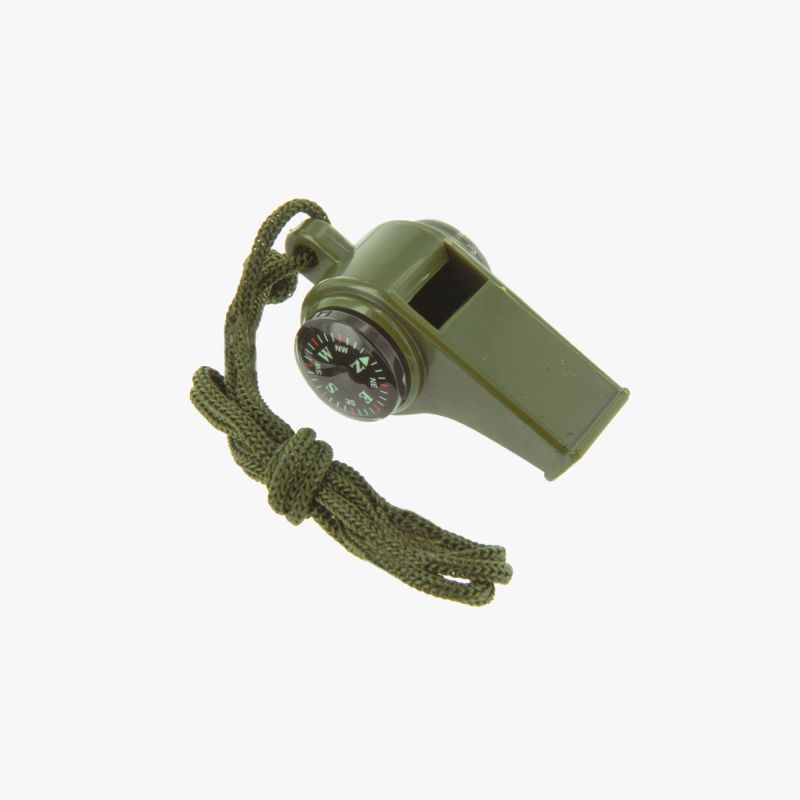 Whistle Compass Thermometer 3 in 1 Camping Hiking Accessory Multi