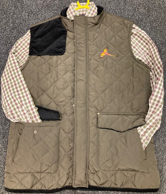 Kariban Quilted Sleeveless Jacket with Pheasant Motif - Country Clothing at OpenSeason.ie