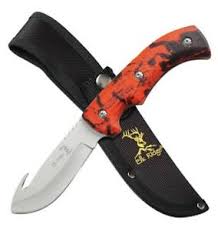 Elk Ridge Fixed Blade Hunting Knife with Guthook - 8.75