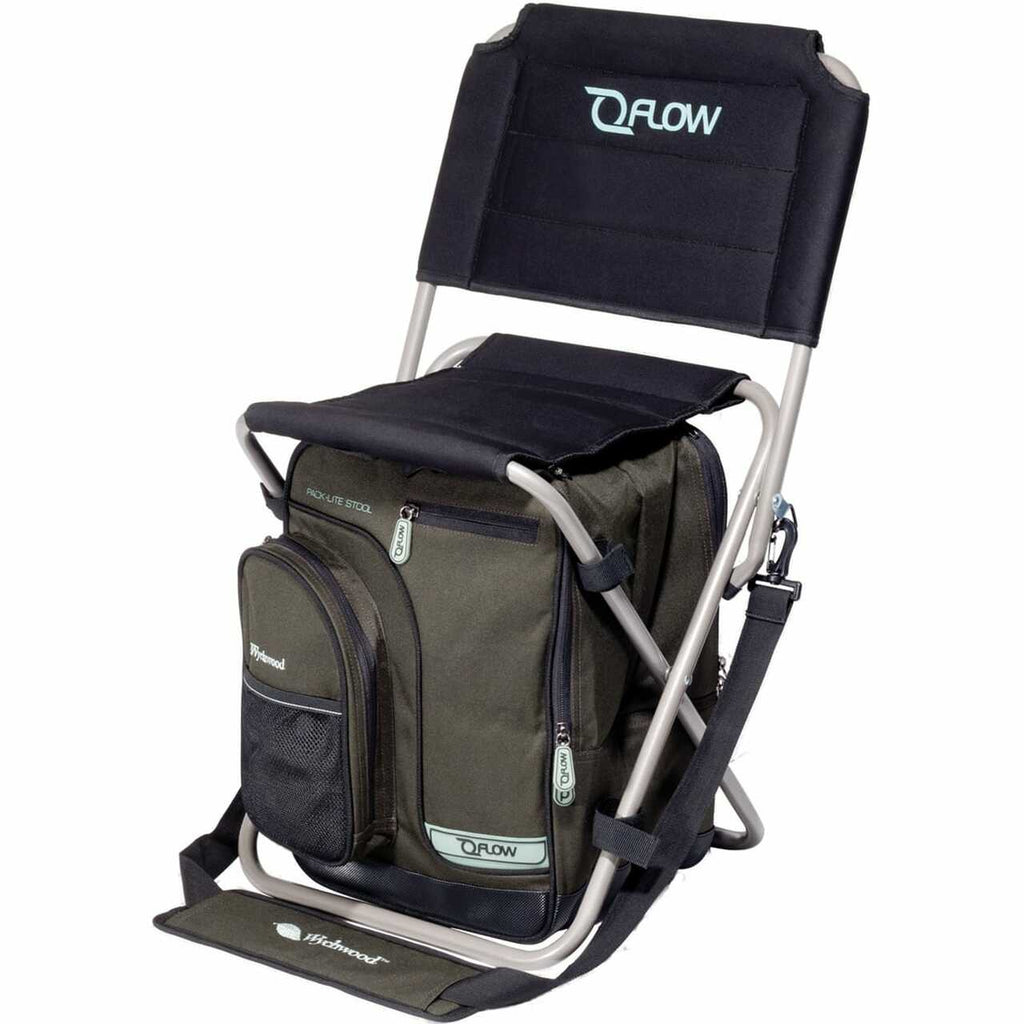 Wychwood QFlow Pack-Lite Folding Fishing Stool with Tackle Bag 